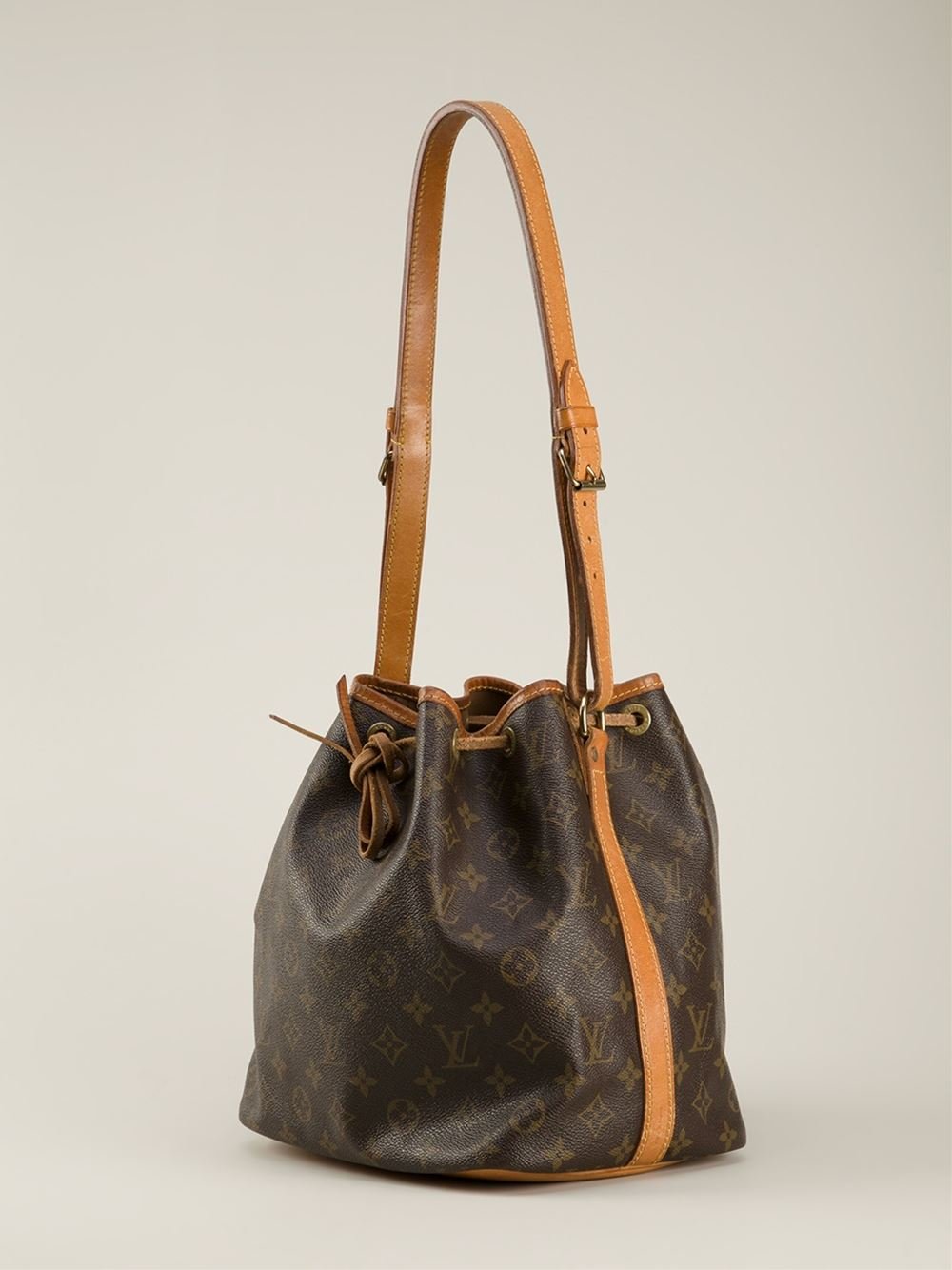 Louis Vuitton Leather Monogram Petite Bucket Bag in Brown - Lyst