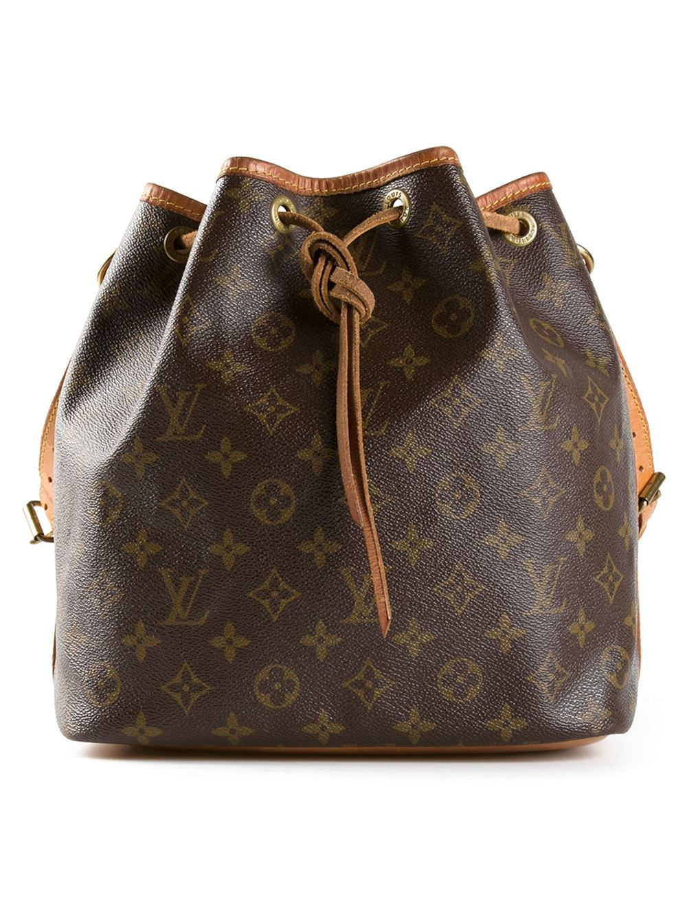 Lyst - Louis Vuitton Monogram Petite Bucket Bag in Brown