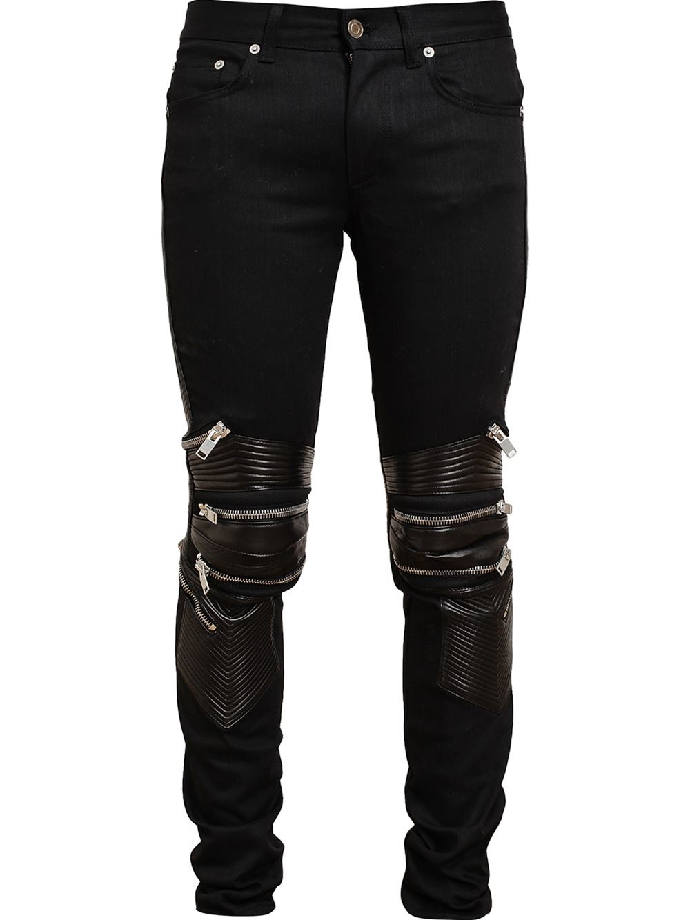 Saint laurent Zip Detail Jeans in Black for Men Save 45 Lyst