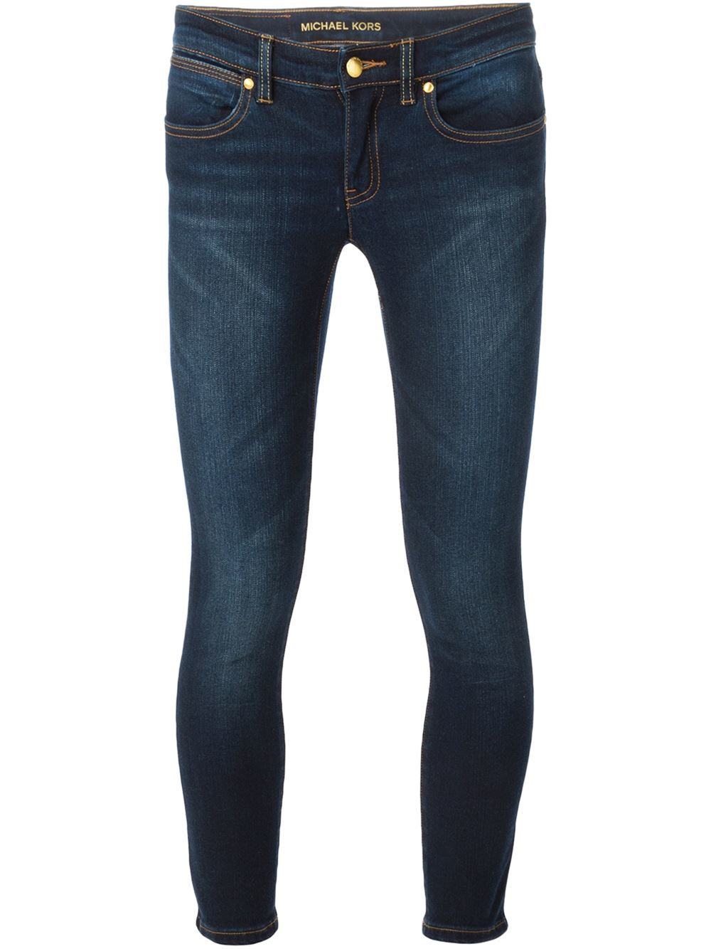 Michael michael kors Cropped Skinny Jeans in Blue Lyst