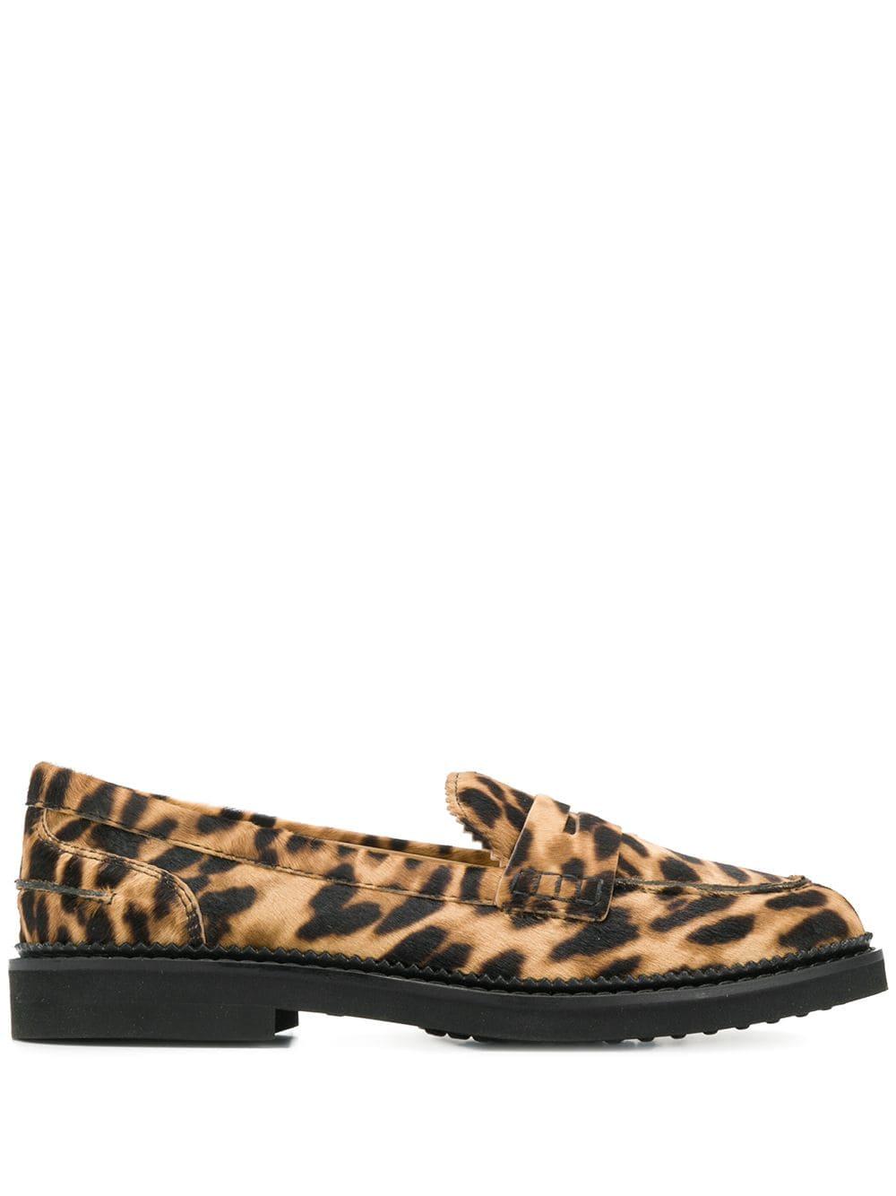 leopard print loafers