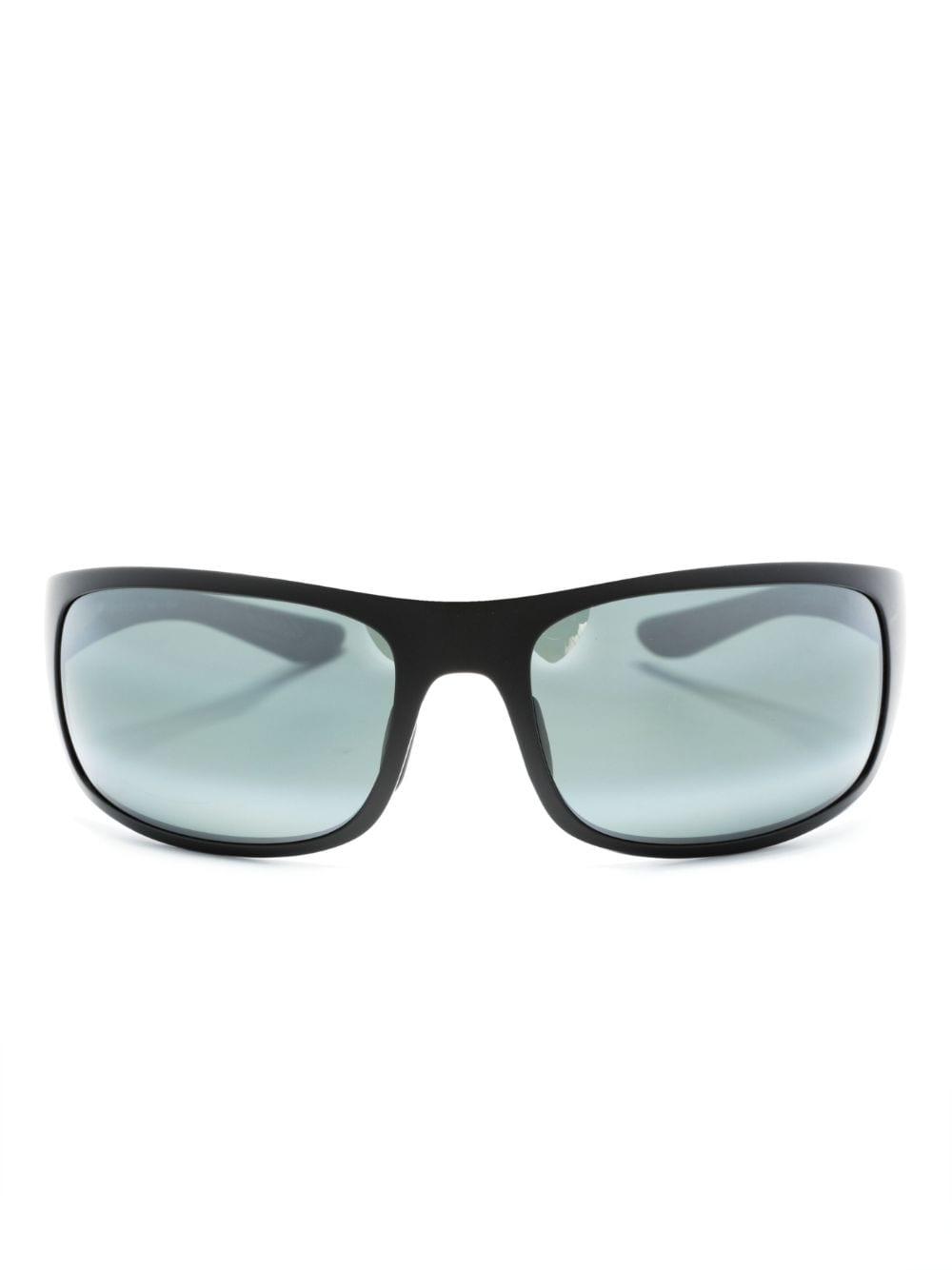 Maui Jim Logo-print Square-frame Sunglasses in Gray | Lyst