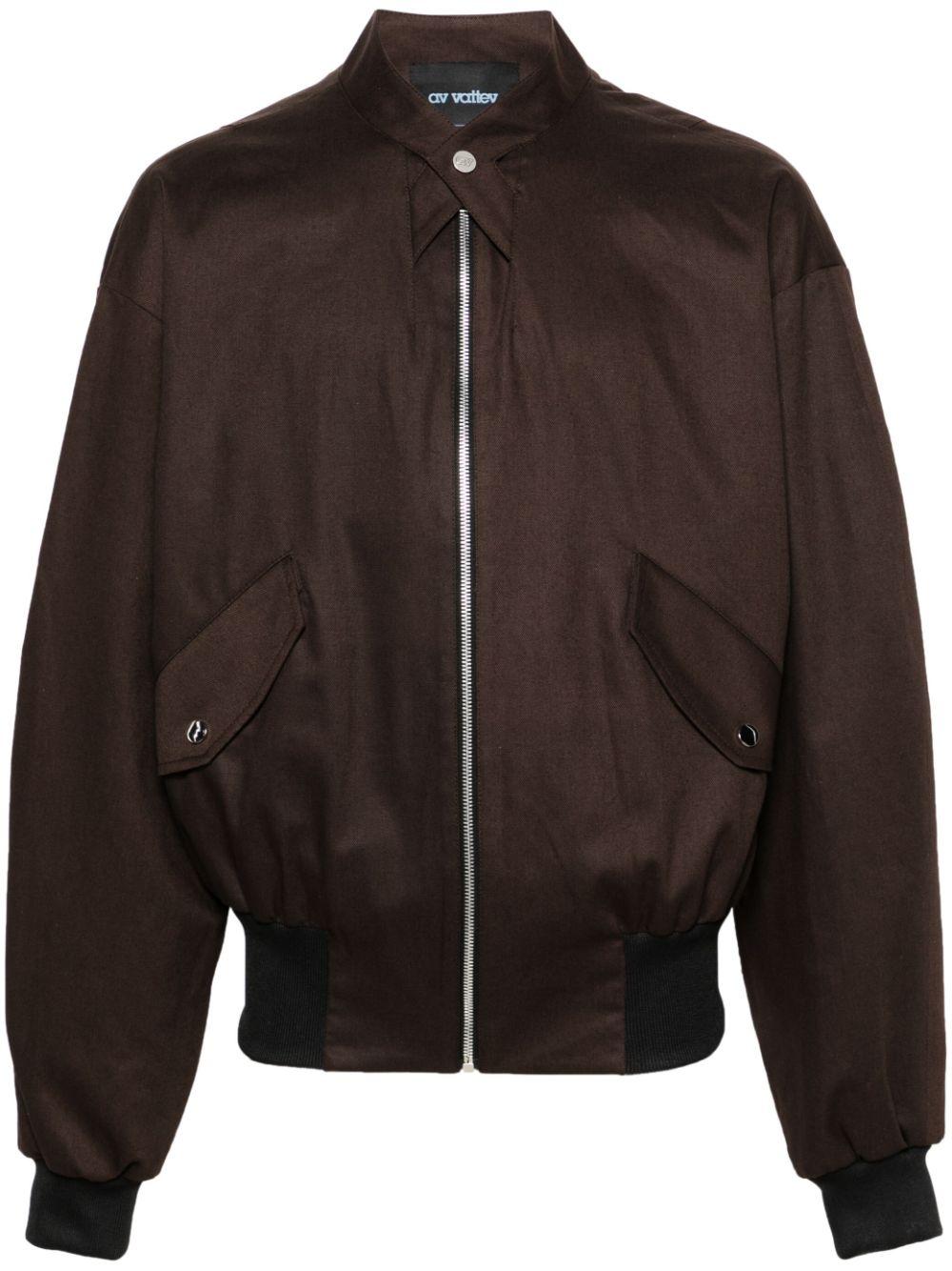 AV VATTEV Jukebox Cotton Bomber Jacket in Black for Men | Lyst