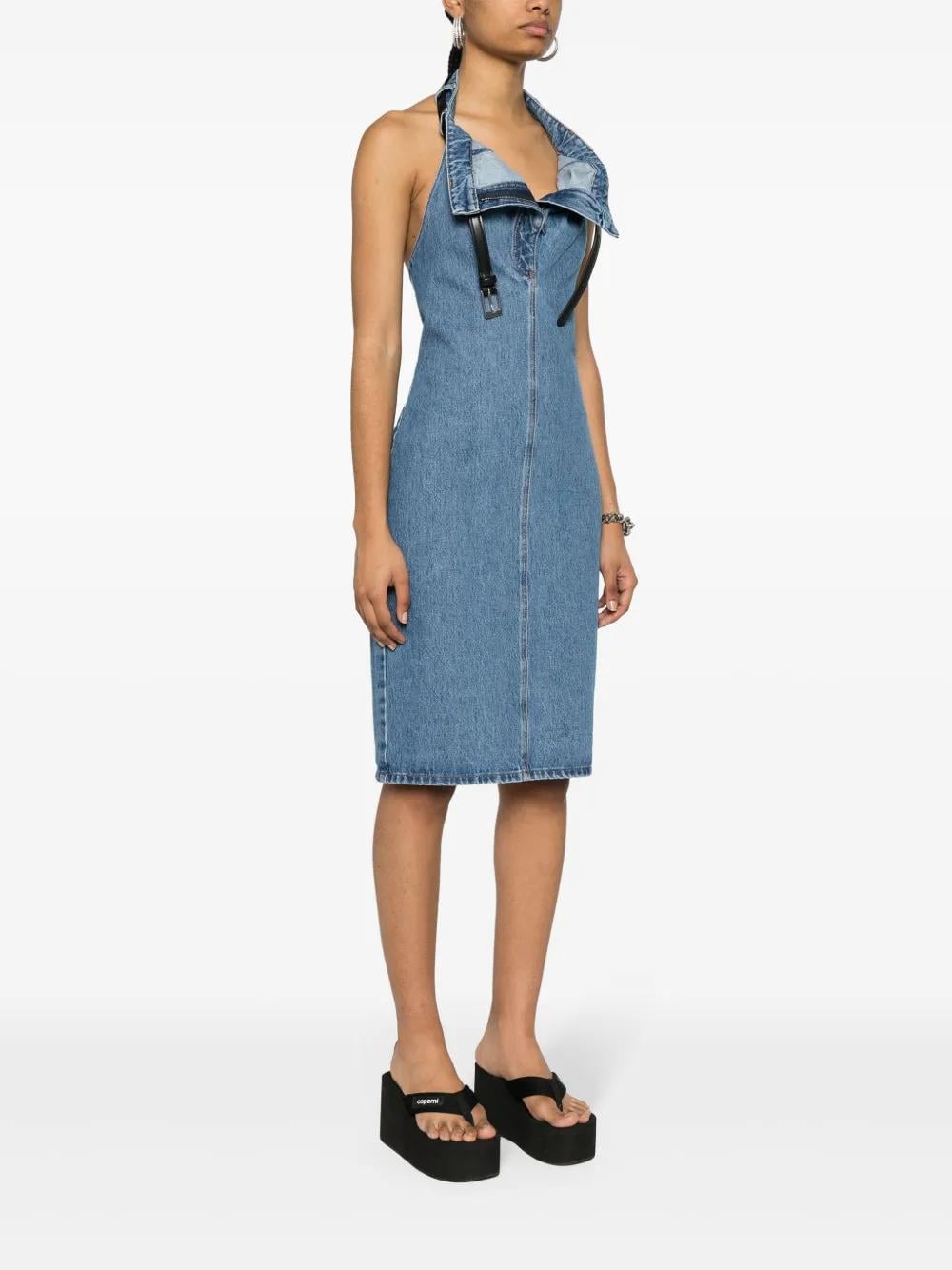 princess polly baby blue dress x Disney® denim bustier dress in blue - Coperni