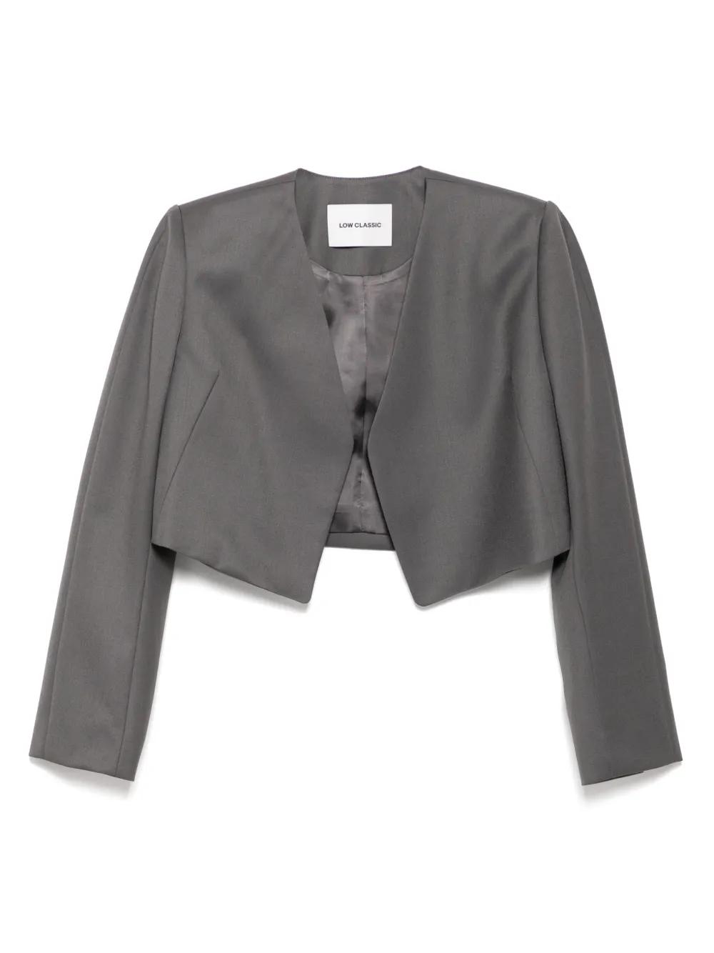 ジャケット LOW CLASSIC : 25SS / COLLARLESS SHORT JACKET (2COLORS) Low Classic Jackets for Women | Online Sale up to 67% off