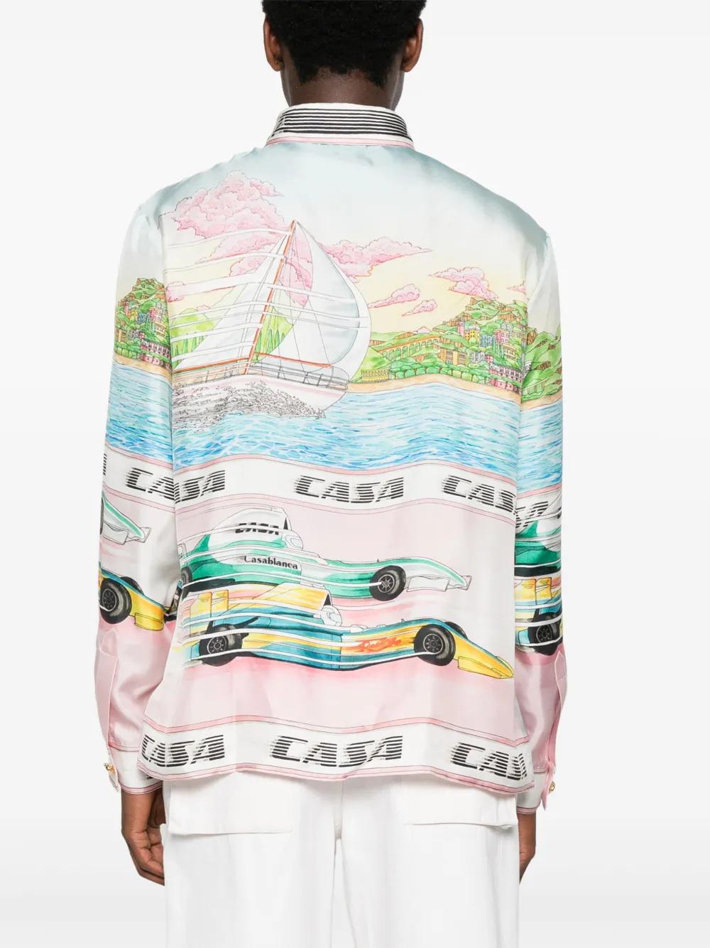 CASABLANCA Silk Shirt in White for Men | Lyst