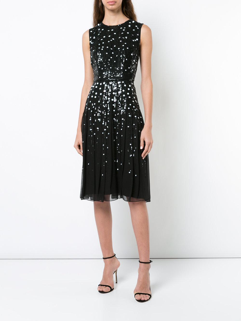 black and white embellished dress