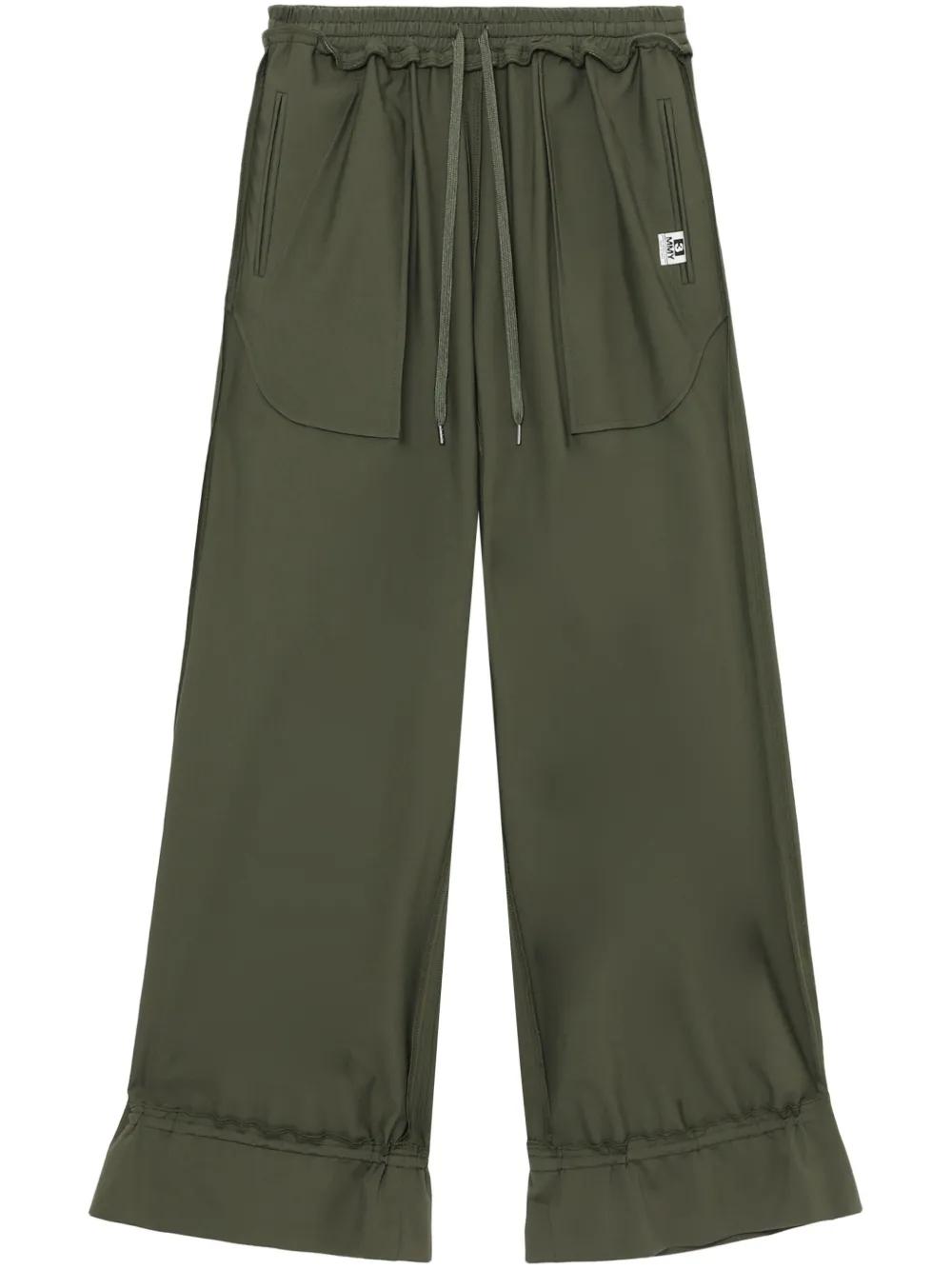 【MIHARA YASUHIRO】Petticoat Combined Chalk Stripe Woolpants Maison MIHARA YASUHIRO wool trousers Aged Wide Trousers PRM EU
