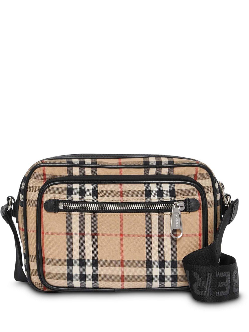 Burberry Vintage Check Leather Crossbody Bag for Men - Lyst