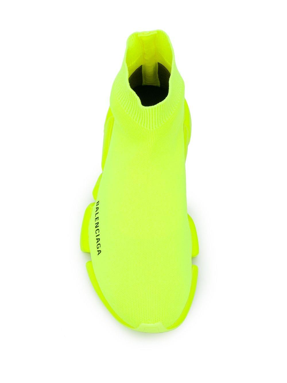 Balenciaga Neon Speed Sock Sneakers in Yellow | Lyst