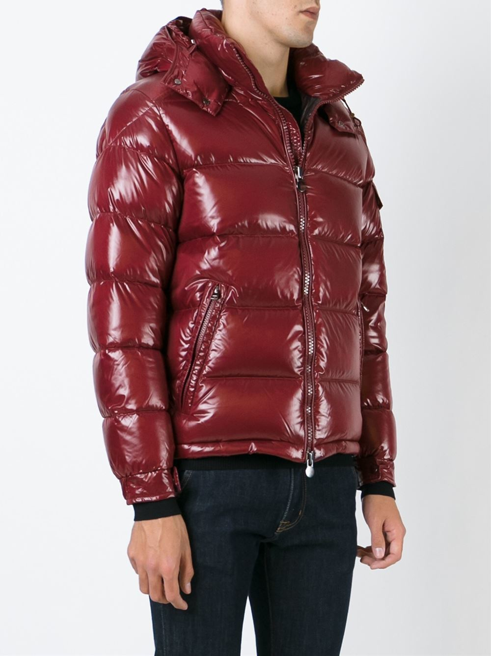 Moncler Synthetic Maya Quilted Jacket in Red (Black) for Men - Lyst