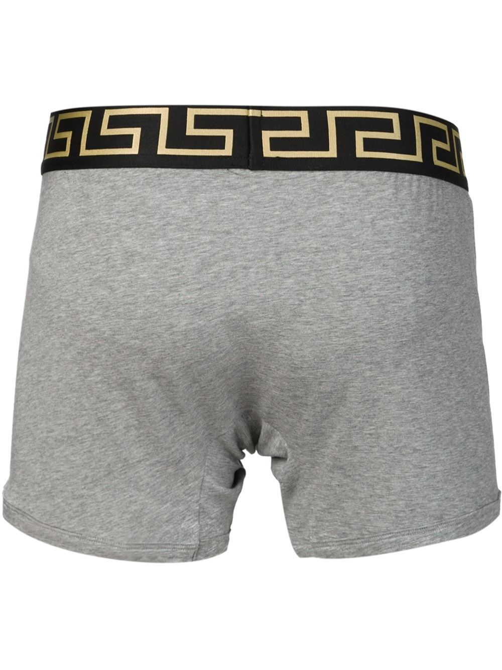 Versace Cotton 'greca' Boxer Shorts in Grey (Gray) for Men - Lyst