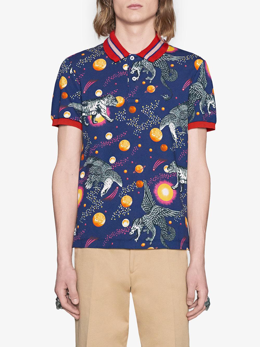 gucci space animals polo