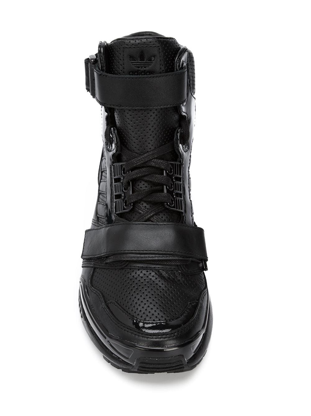 Lyst - Adidas Originals Zx 8000 Leather High-Top Sneakers in Black for Men