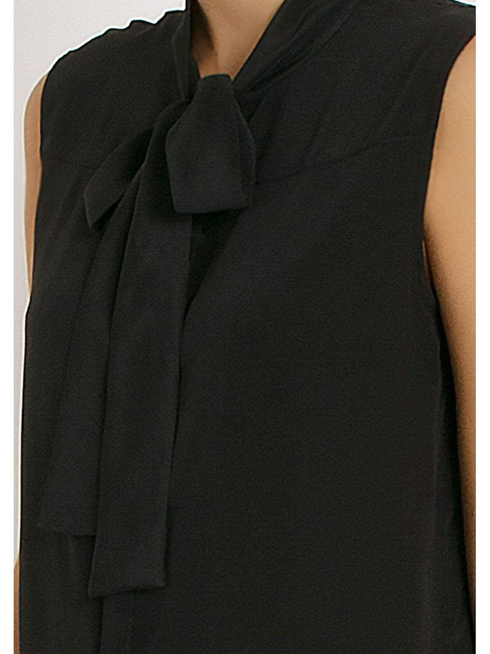 Emannuelle Junqueira Silk Tie Neckline Blouse In Black Lyst