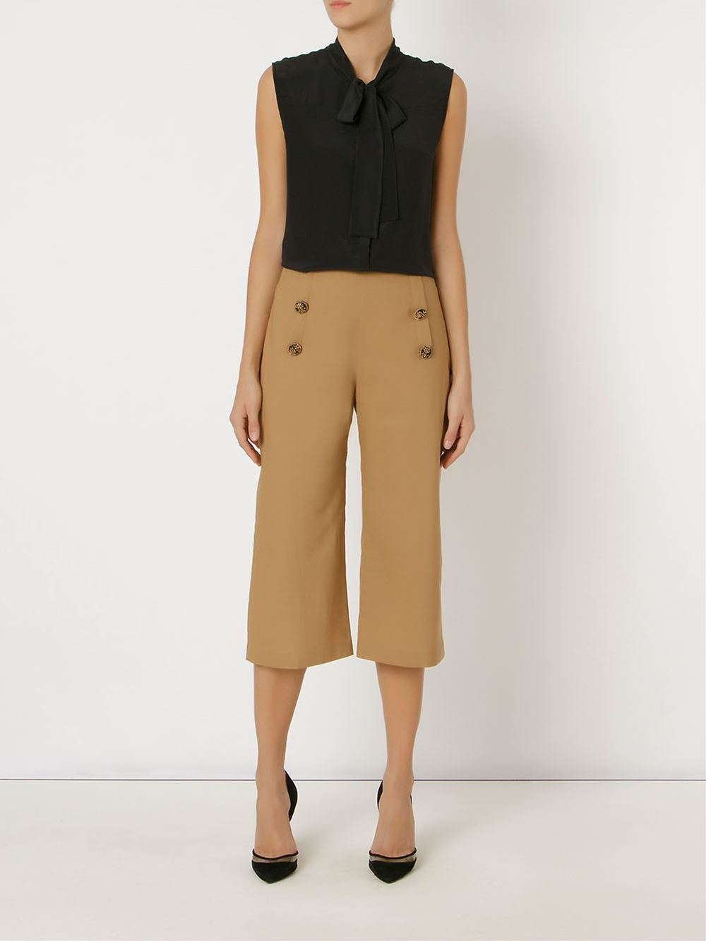 Emannuelle Junqueira Silk Tie Neckline Blouse In Black Lyst