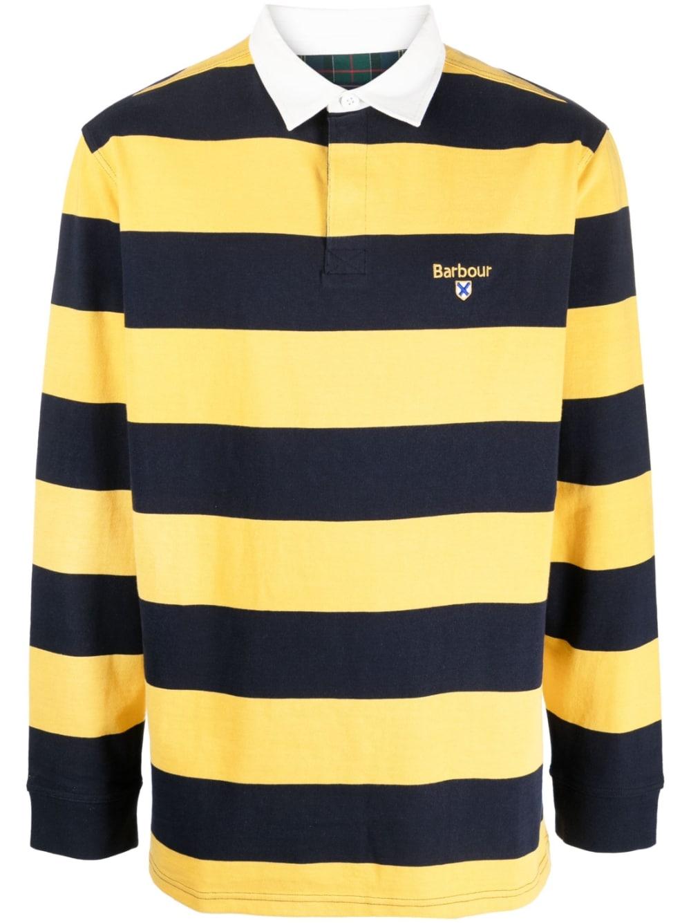 Barbour Hollywell Stripe Rugby Long Sleeve Polo Shirt in Blue for Men | Lyst