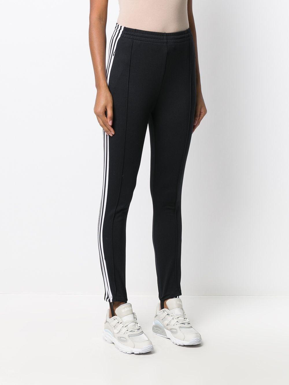 adidas Cotton Striped Stirrup Track Pants in Black - Save 15% - Lyst