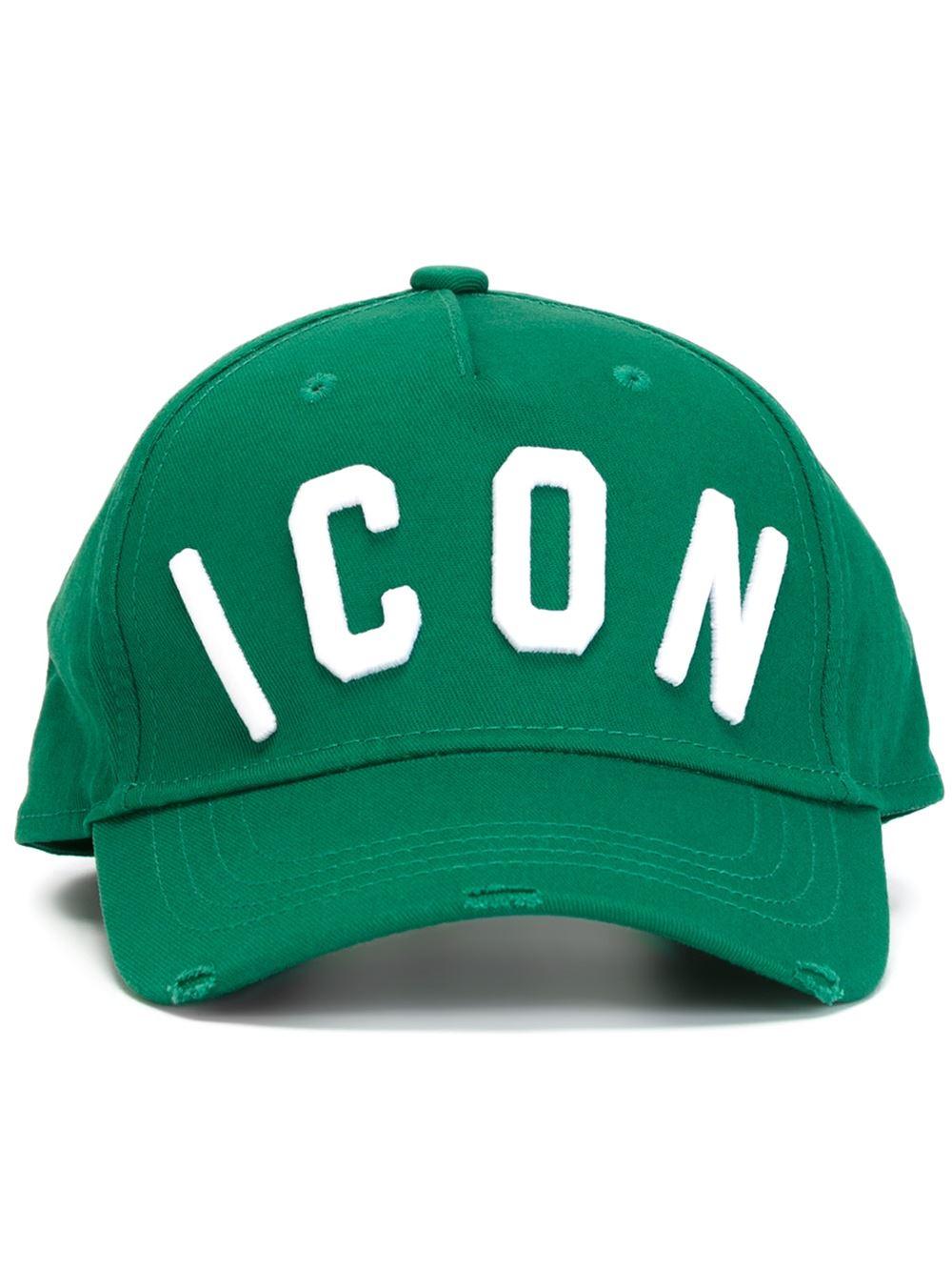 Icon Embossed Baseball Cap in Green 