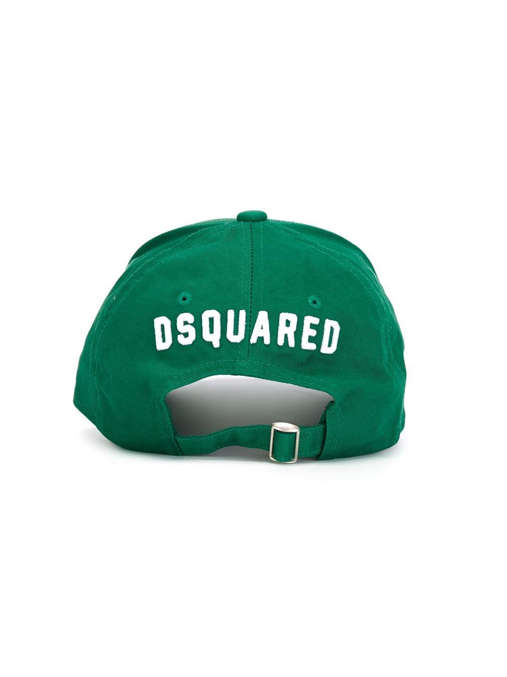 DSquared² Cotton Icon Embossed Baseball Cap in Green for Men | Lyst
