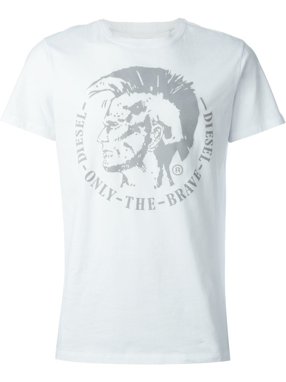 DIESEL Only The Brave Embossed T-shirt in White for Men | Lyst