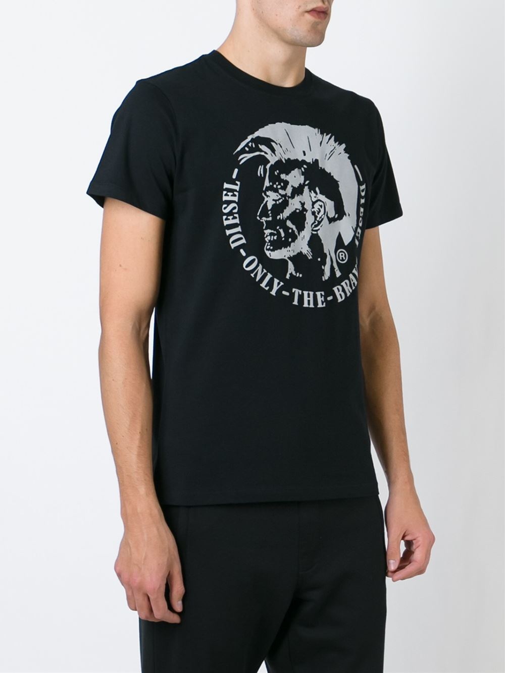 Diesel Only The Brave Embossed T-shirt in Black for Men | Lyst