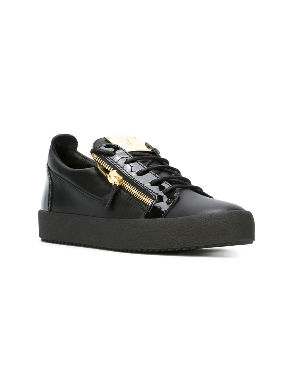 Giuseppe Zanotti Leather 'frankie' Low-top Sneakers in Black for Men - Lyst