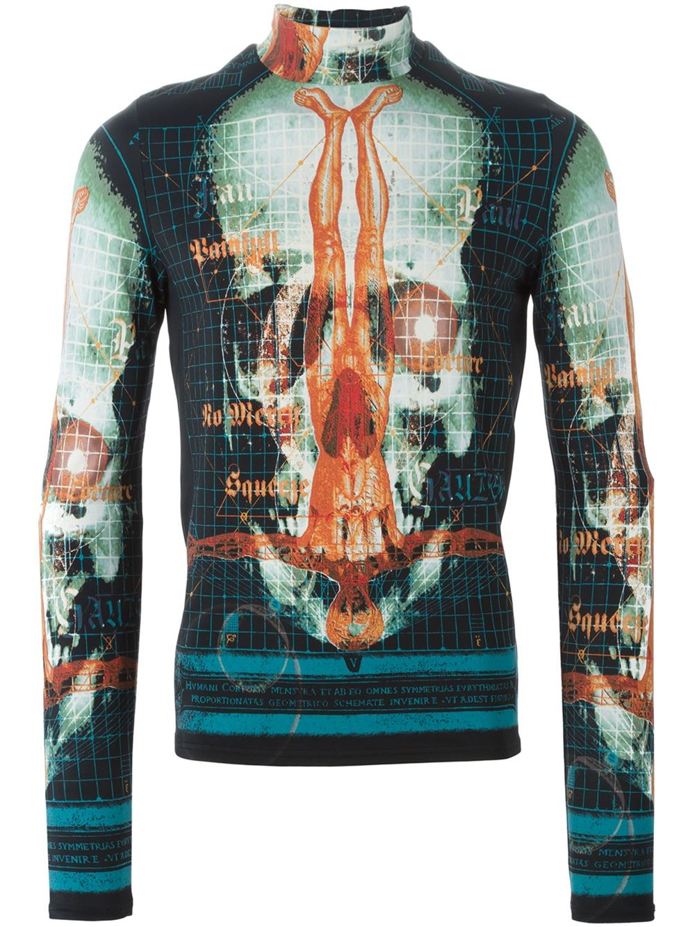 Jean Paul Gaultier Synthetic Skull Print T-shirt in Green (Black) for ...
