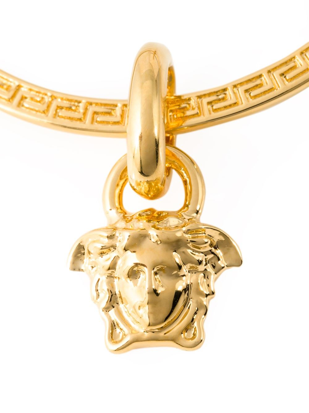 versace earrings black and gold