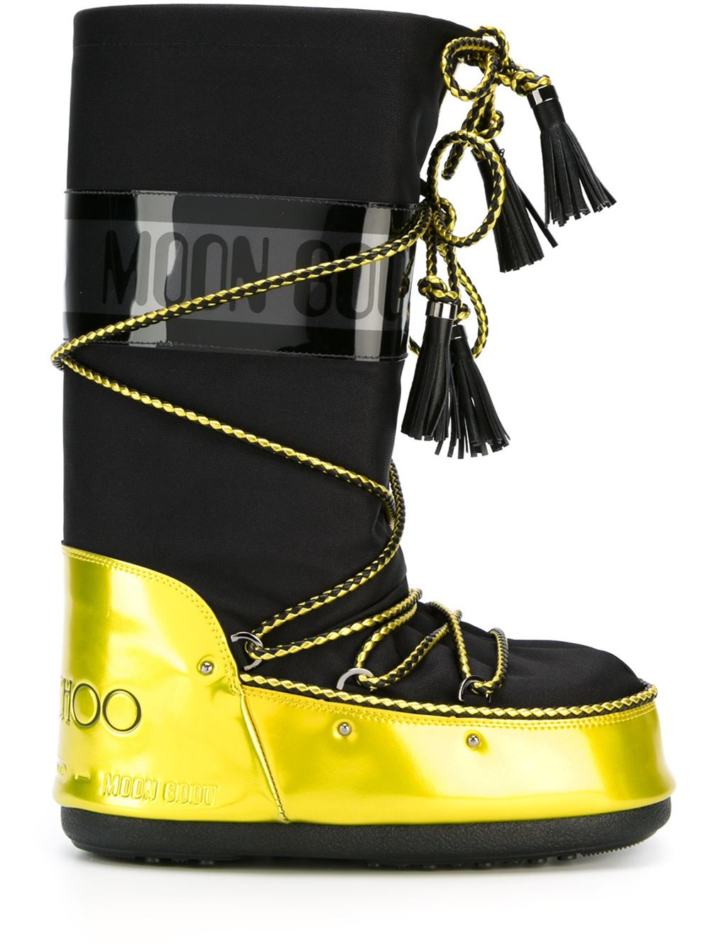 Jimmy Choo Panelled Moon Boots in Black | Lyst