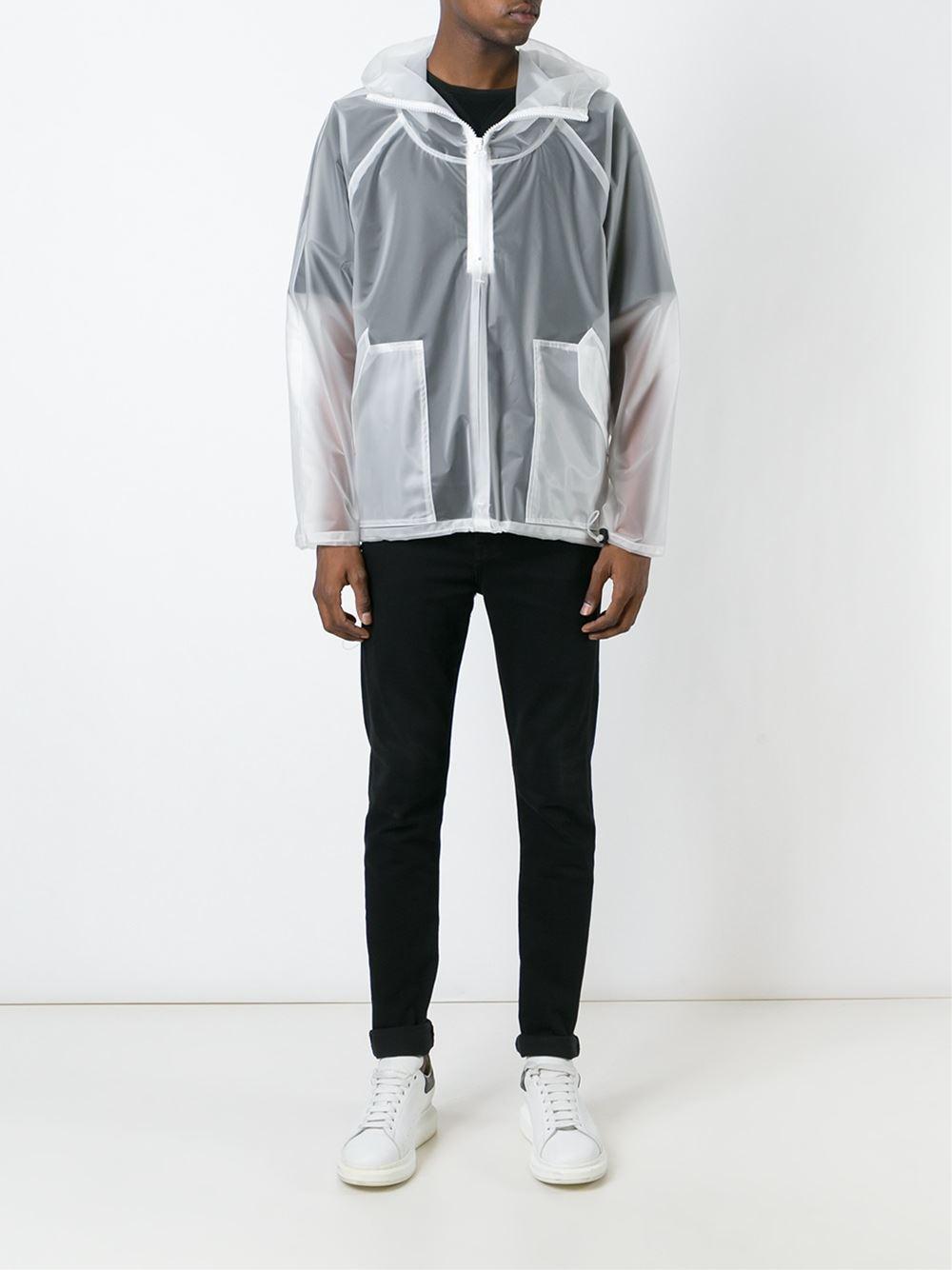 Off-White c/o Virgil Abloh Transparent Short Raincoat White for Lyst