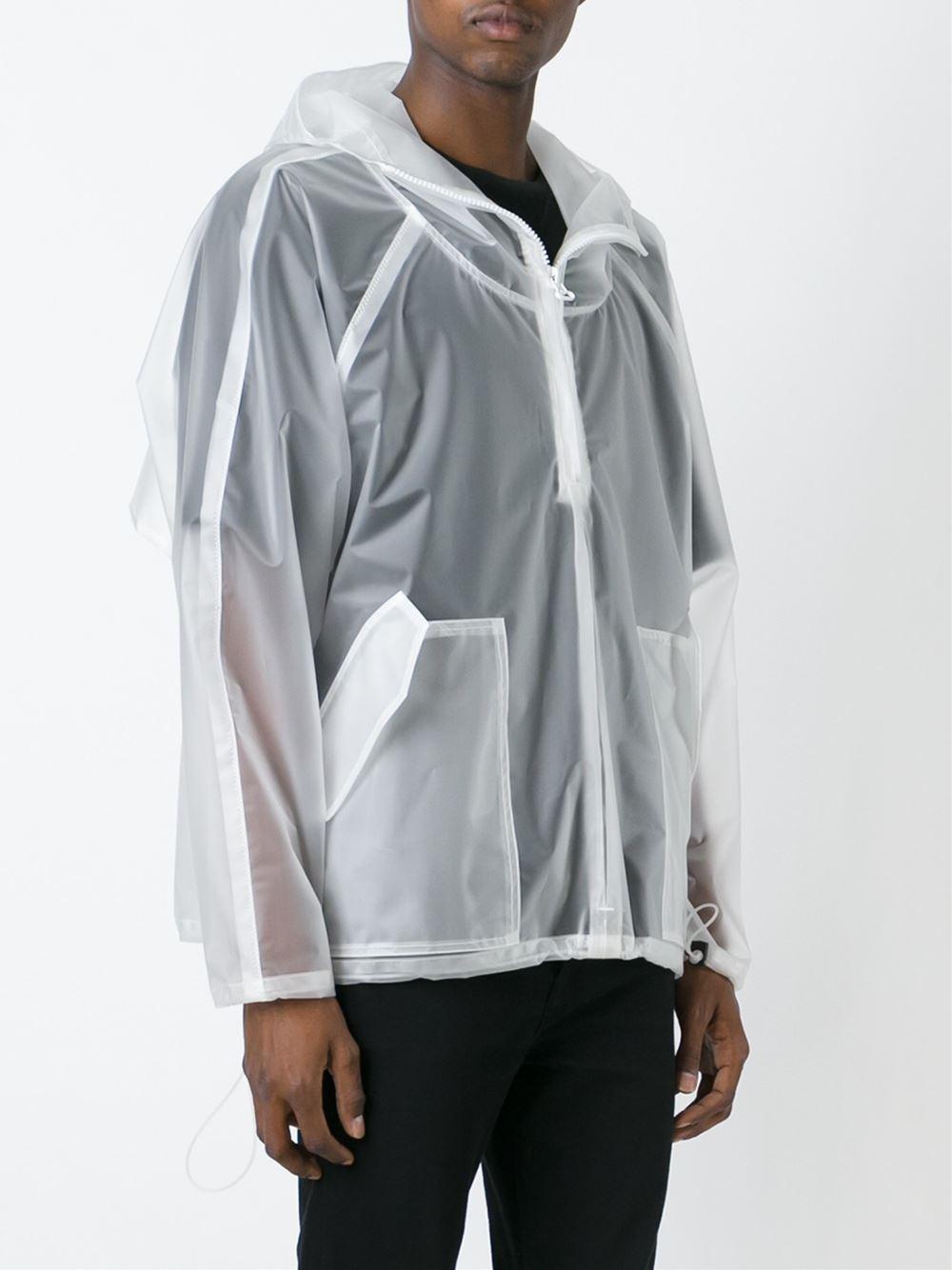 Off-White c/o Virgil Abloh Transparent Short Raincoat in White for Men |  Lyst