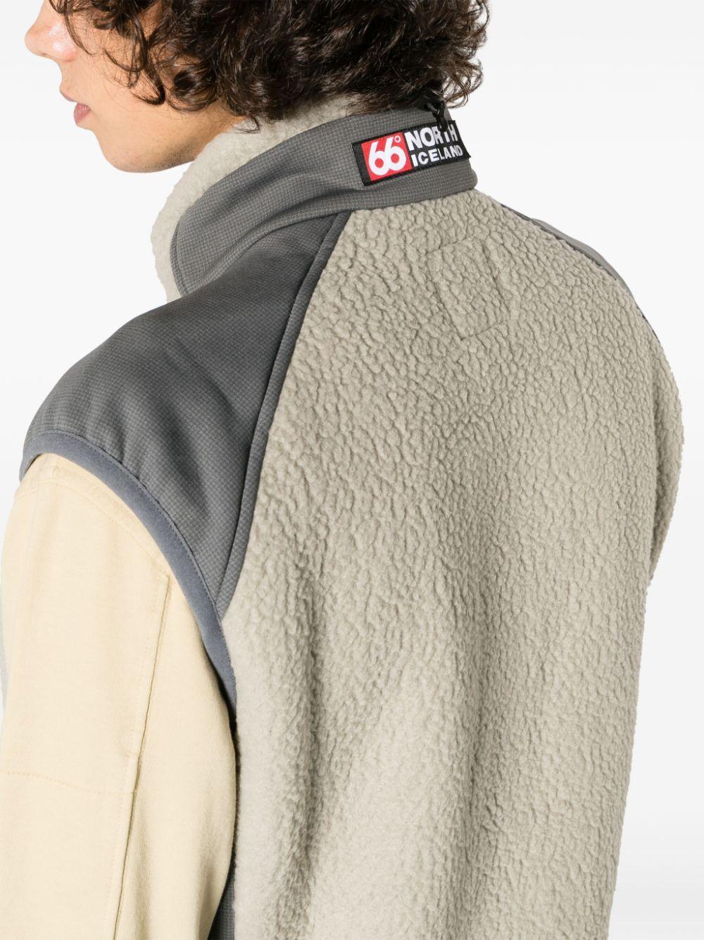 66 North Tindur Zip-up Fleece Vest in Natural for Men