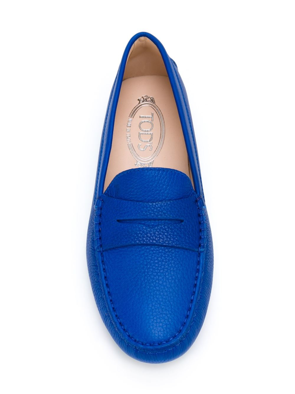 Tod's Leather Classic Penny Loafers in Blue - Lyst