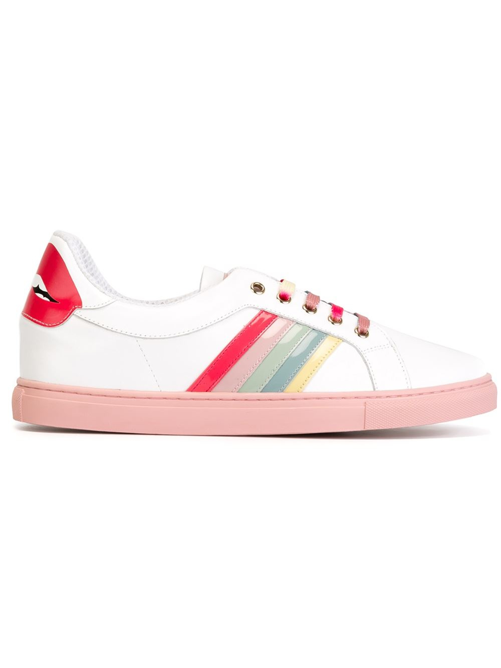 white and pink valentino trainers