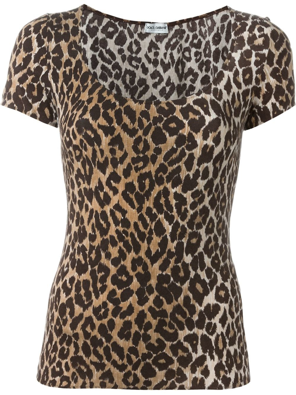 parade Latter campingvogn Dolce & Gabbana Leopard Print T-shirt in Brown | Lyst