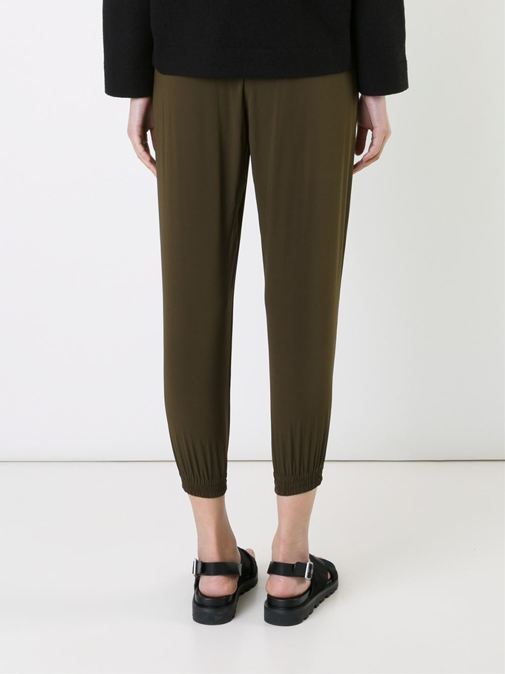 green cuffed pants