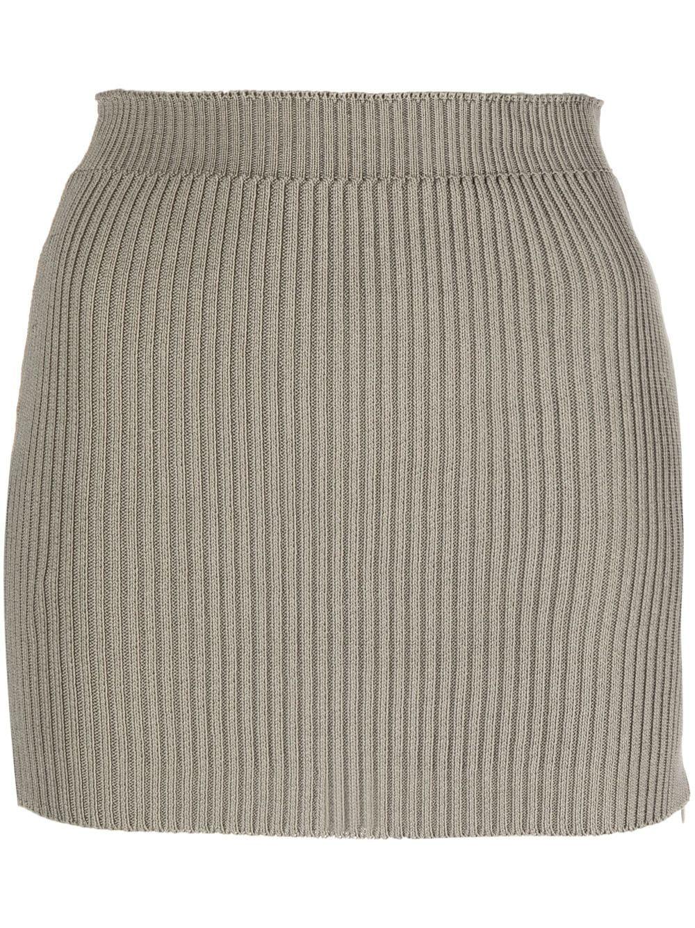 Paloma Wool Ribbed-knit Mini Skirt in Gray | Lyst