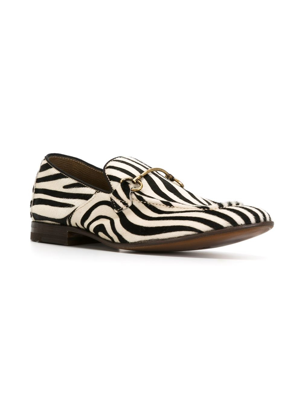 Henderson Fur Zebra Print Loafers in Black for Men - Lyst