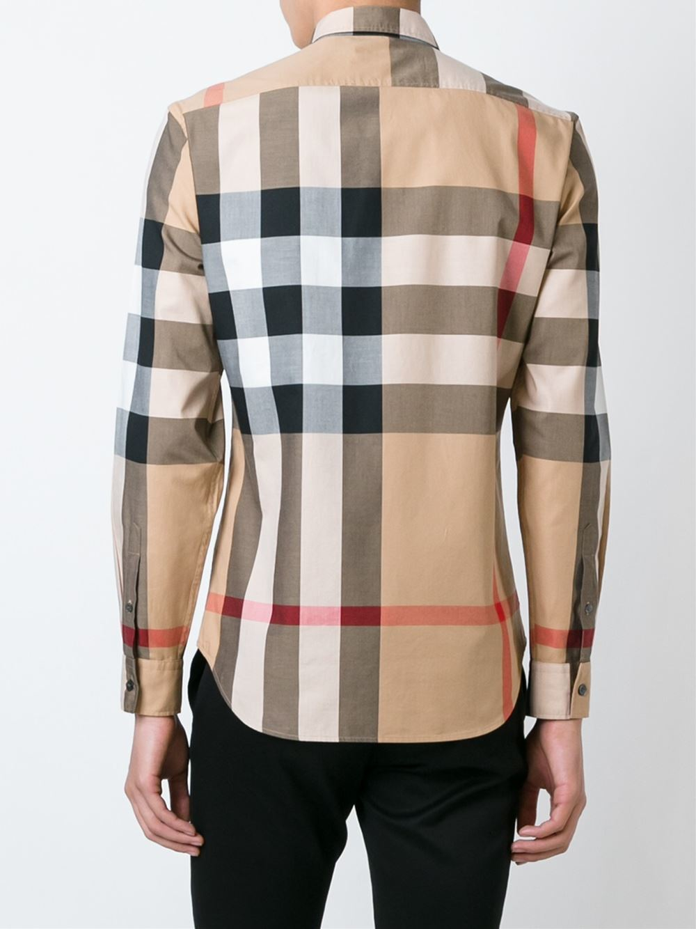 Lyst - Burberry Checked Shirt in Black for Men