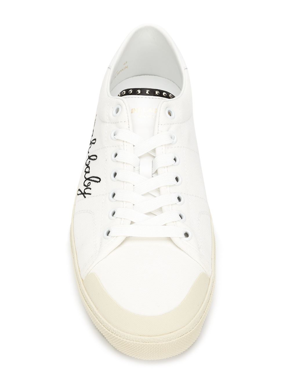 Saint Laurent Leather Yeah Baby Sneakers in White for Men - Lyst