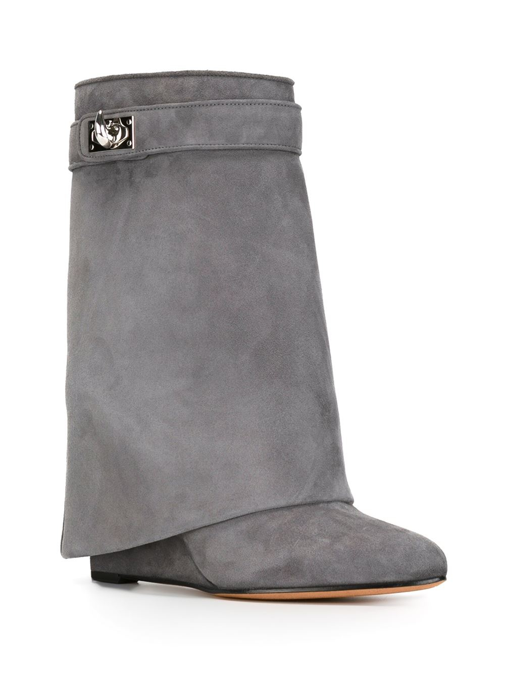 givenchy shark lock boots suede