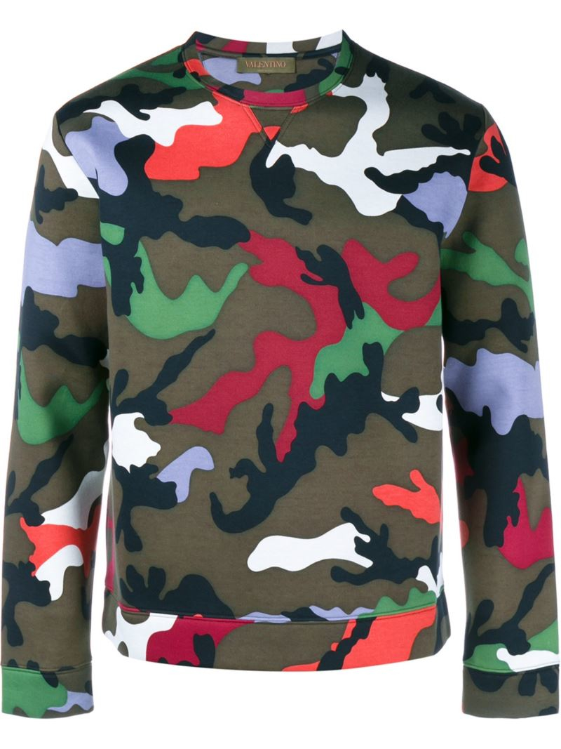 valentino camo sweatshirt