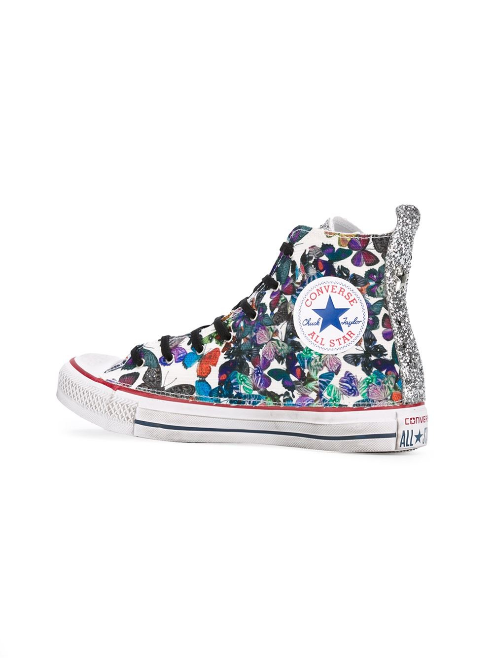 Converse Butterfly High Top Sneakers in White - Lyst