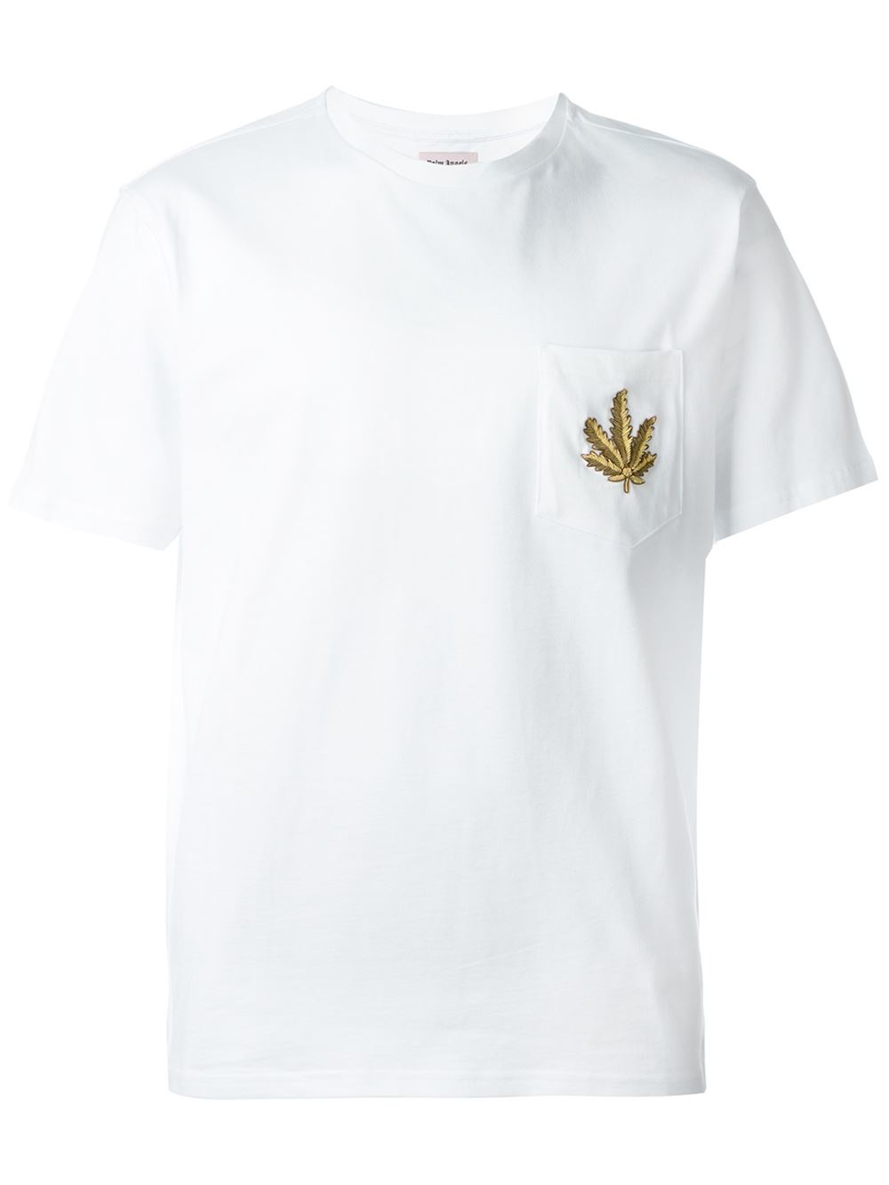 Palm Angels Embroidered Cannabis T-shirt in for | Lyst