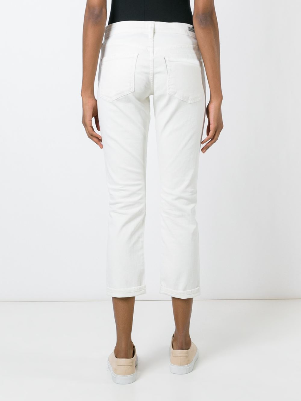 Citizens of humanity Cropped Jeans in White | Lyst