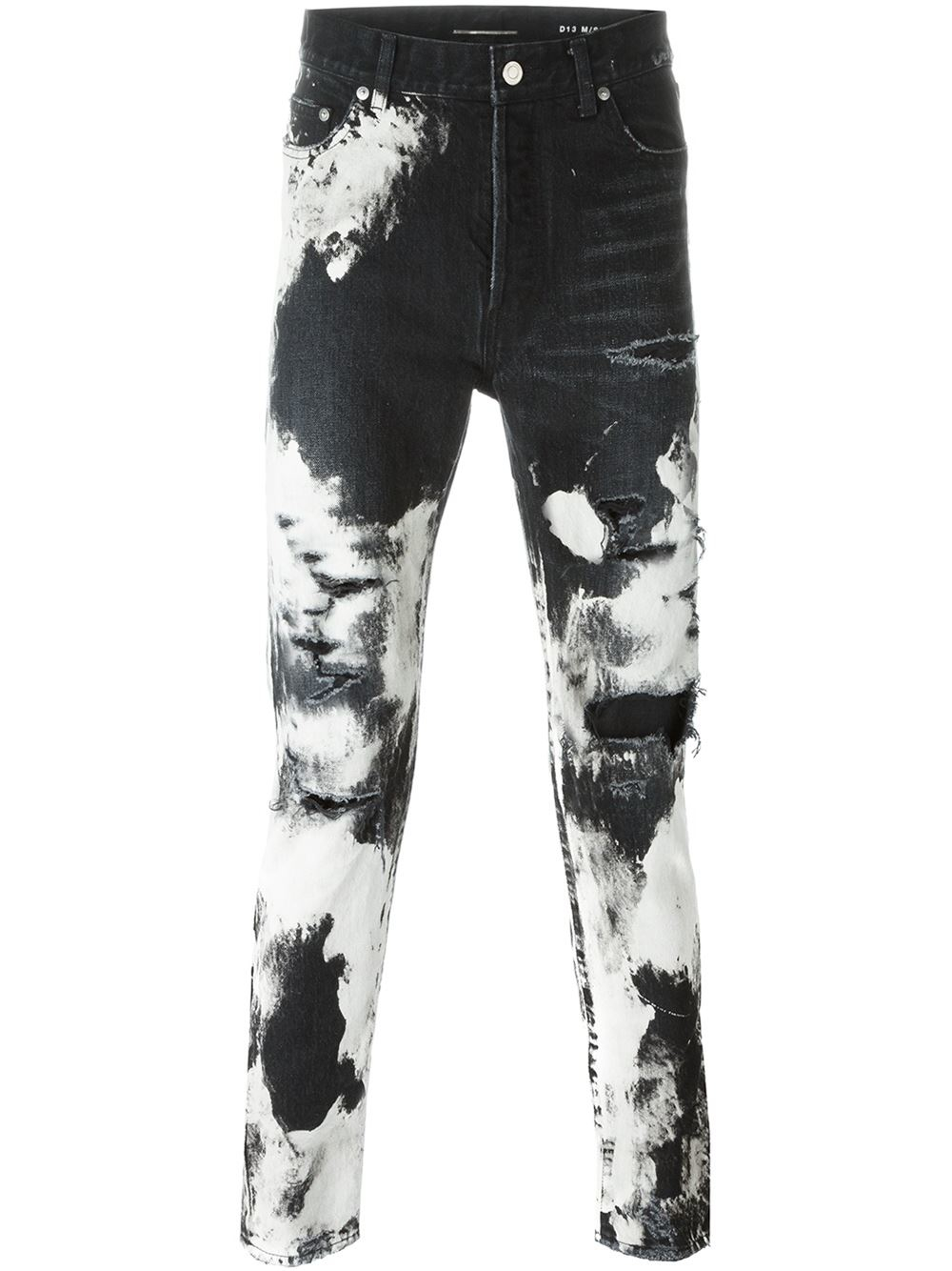 Saint Laurent Tie Dye Jeans in Black for Men | Lyst