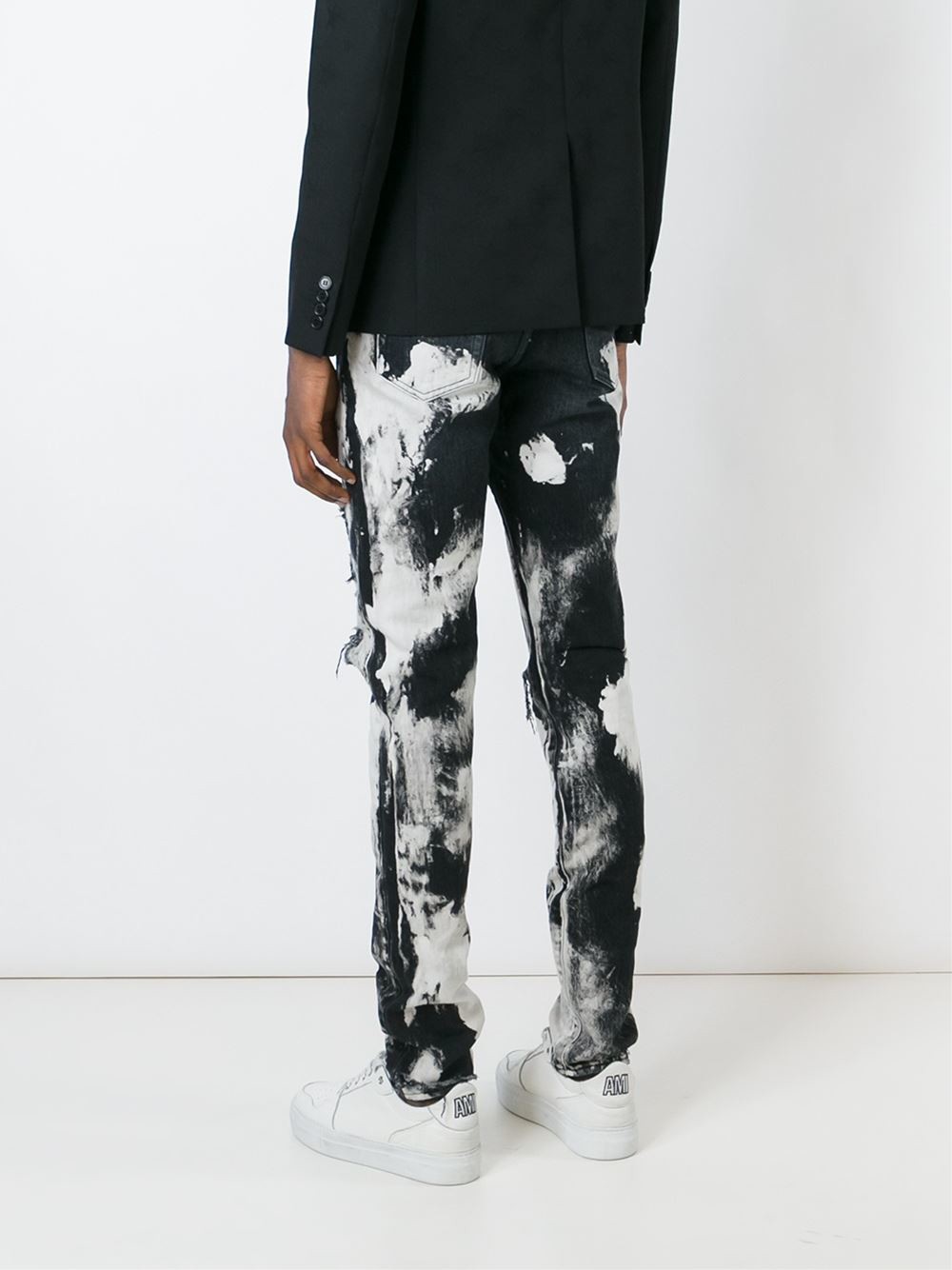 Lyst - Saint Laurent Tie Dye Jeans in Black for Men
