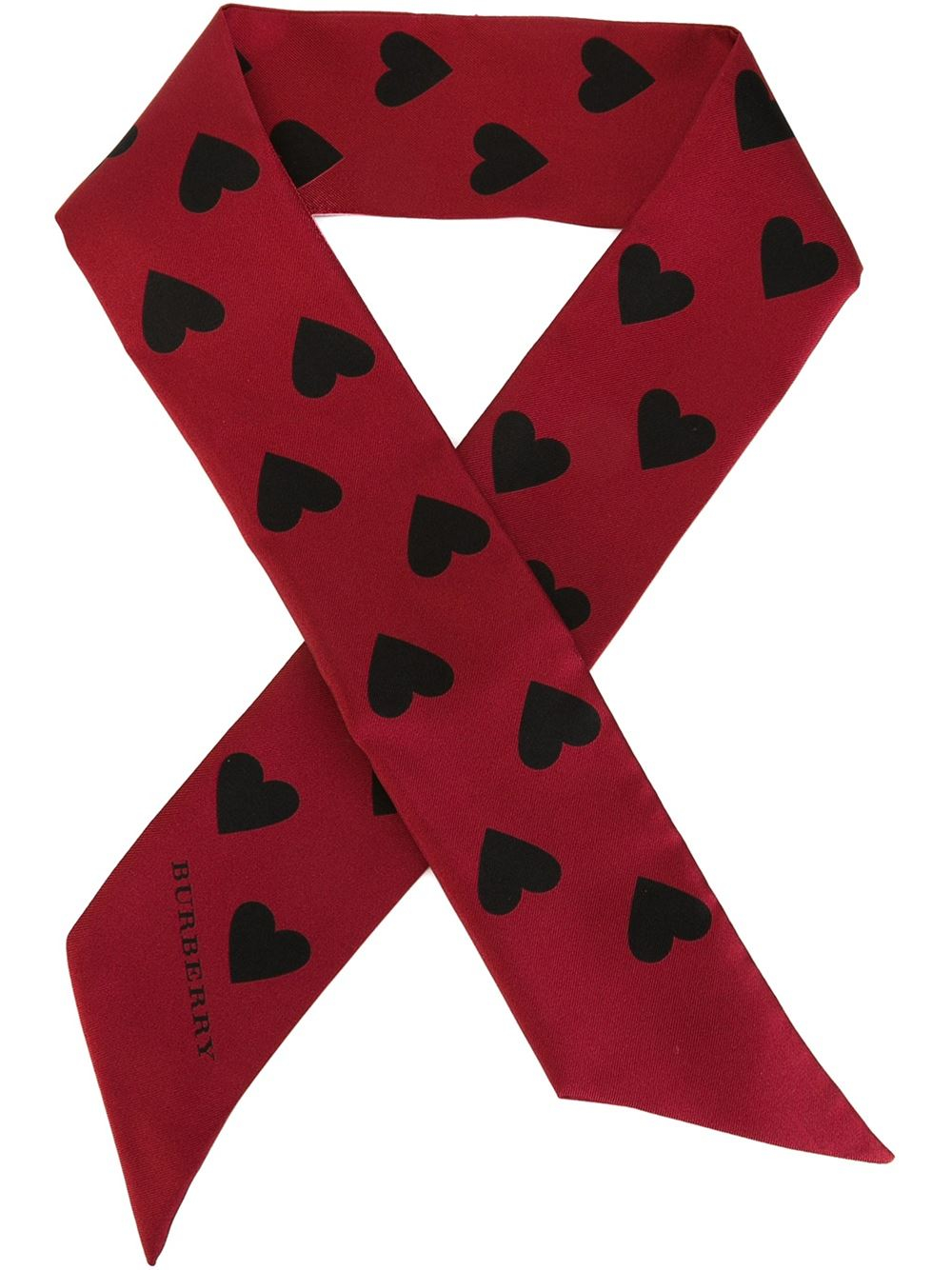 Burberry Heart Print Scarf in Red Lyst