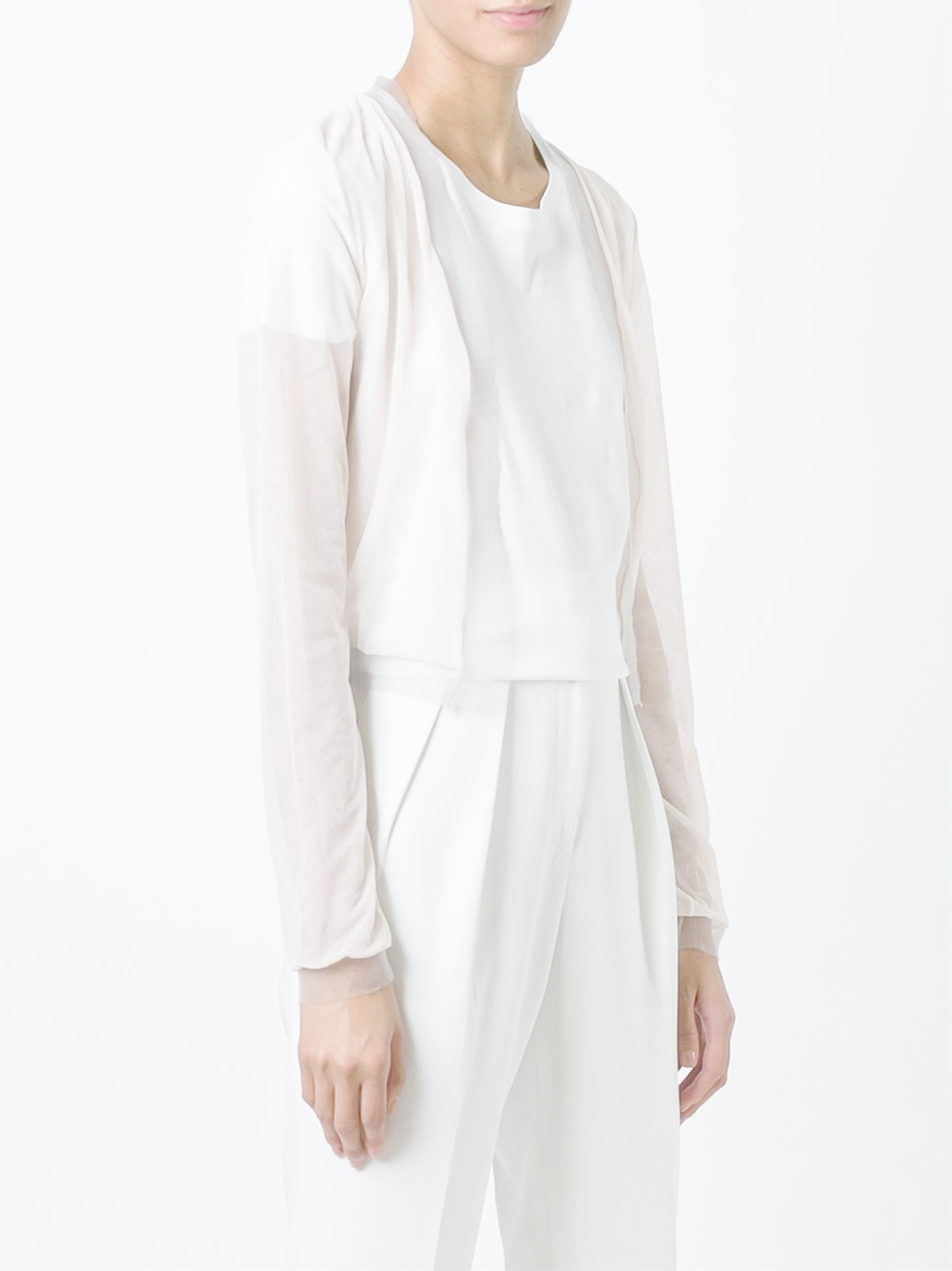 Dondup Sheer Cardigan in White Lyst